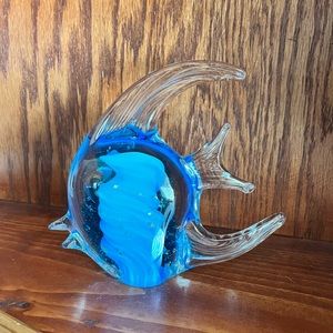 Art glass blown fish